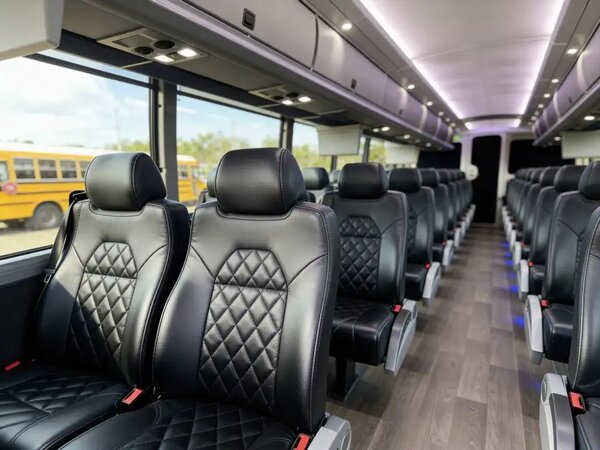 56 Passenger Charter Bus Inside