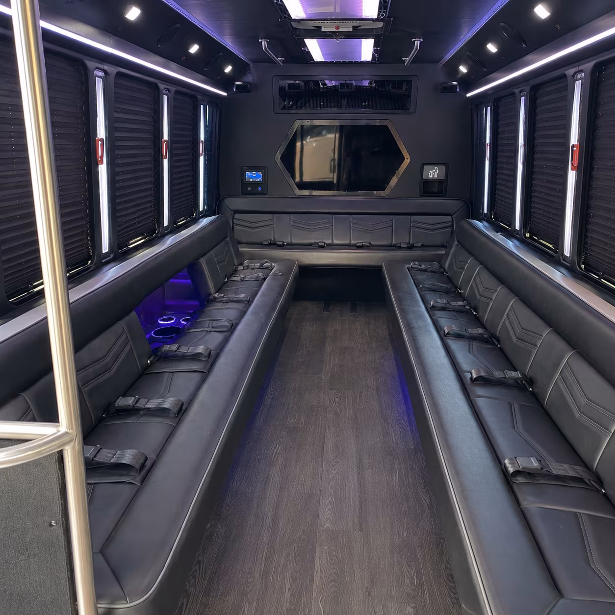 carlsbad 18 passenger party bus interior