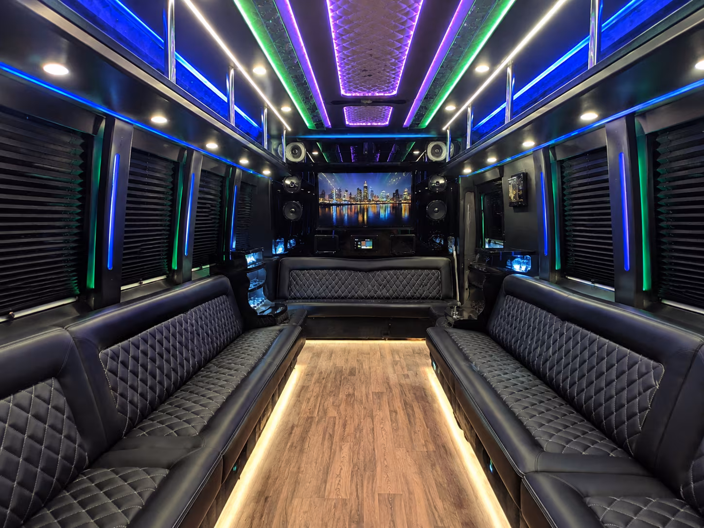 carlsbad 25 passenger party bus interior
