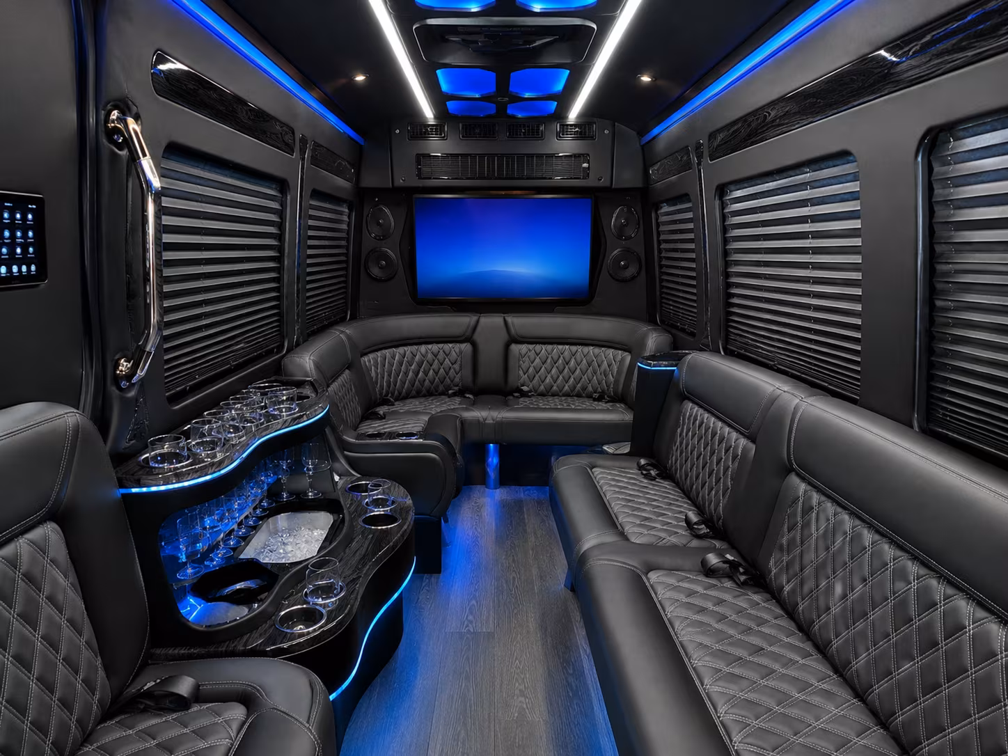 carlsbad 50 passenger party bus inside
