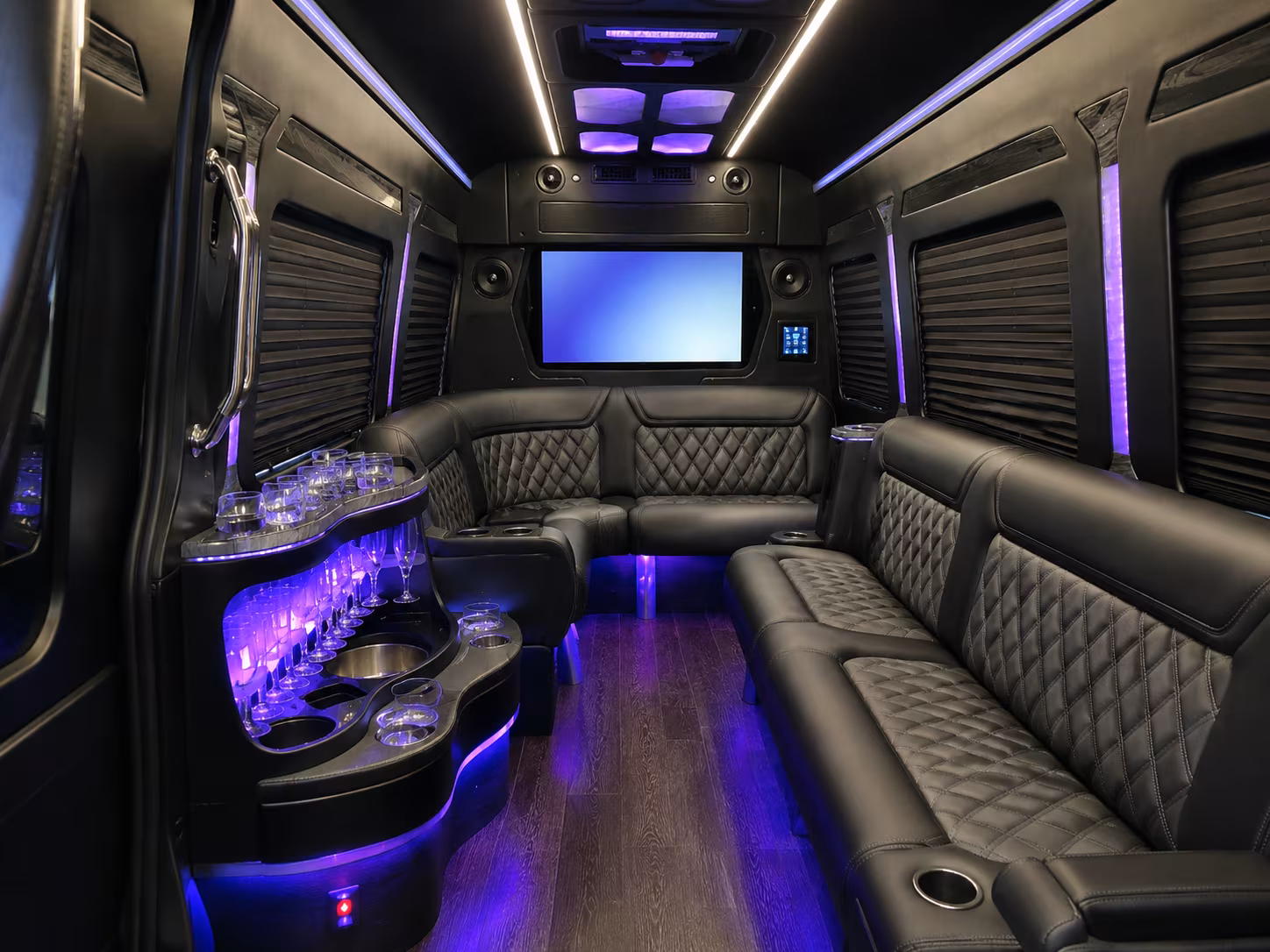 carlsbad 50 passenger party bus interior